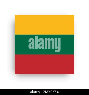 Square vector flag of Lithuania Stock Vector