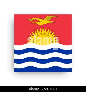 Square vector flag of Kiribati Stock Vector