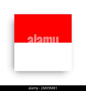 Square vector flag of Indonesia Stock Vector