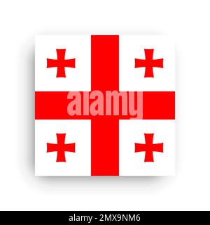 Square vector flag of Georgia Stock Vector