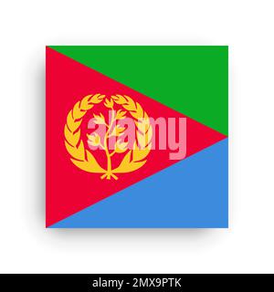 Square vector flag of Eritrea Stock Vector