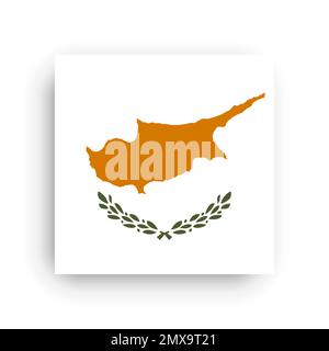 Square vector flag of Cyprus Stock Vector