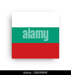 Square vector flag of Bulgaria Stock Vector
