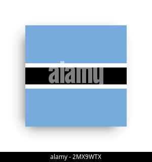 Square vector flag of Botswana Stock Vector