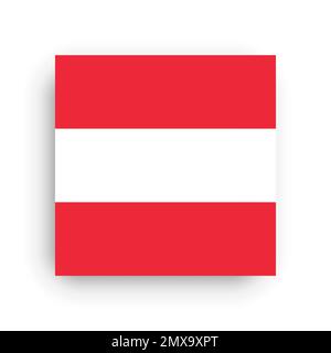 Square vector flag of Austria Stock Vector