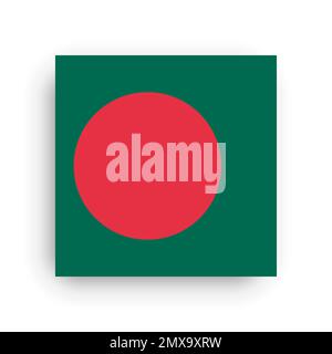 Square vector flag of Bangladesh Stock Vector