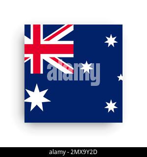 Square vector flag of Australia Stock Vector