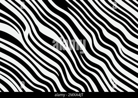 Seamless pattern with hand drawn wavy lines, editable EPS vector format Stock Vector
