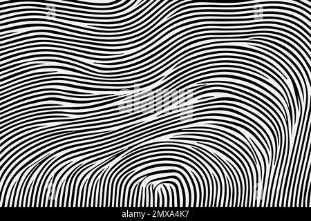 Seamless pattern with hand drawn wavy lines, editable EPS vector format Stock Vector