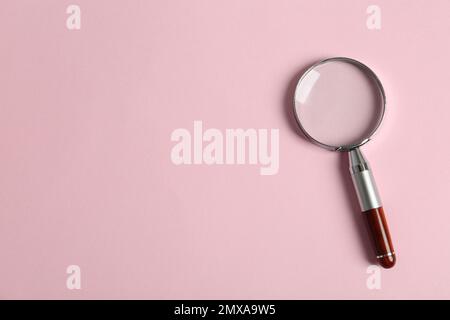 Small Magnifying Glass on Pink Background Stock Image - Image of data,  businessman: 155089249