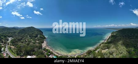 Aerial View of the Tarcoles Bay and the Ocean in Costa Rica near Jaco and Puntarenas Stock Photo