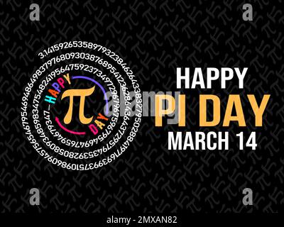 Happy international pi day template design vector Stock Photo