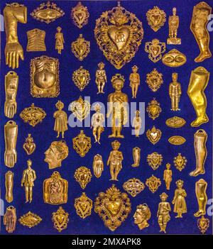 Votive offering by accident victims to Saint Michael, Monte Sant Stock Photo