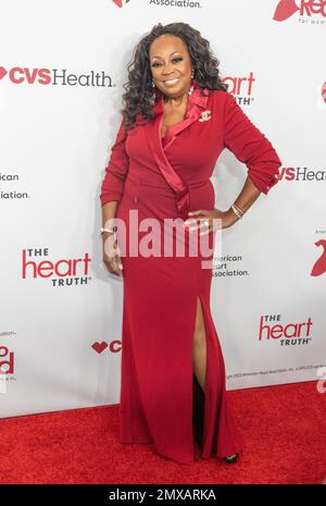 Star Jones attends American Heart Association’s Go Red for Women show and concert at Jazz at Lincoln Center in New York on February 1, 2023 Stock Photo