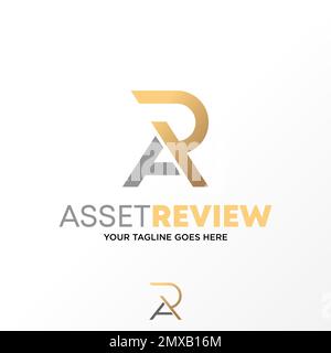 Letter or word RA or AR san serif font in cutting image graphic icon logo design abstract concept vector stock related to initial or monogram Stock Vector