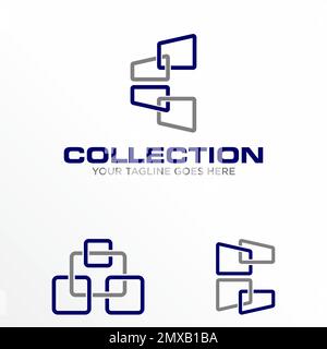 Simple square like Window arrangement image graphic icon logo design abstract concept vector stock. Can be used as a symbol relating to interior. Stock Vector