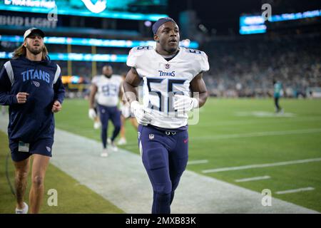 Tennessee Titans linebacker Monty Rice (56) in action during the NFL  football game against the Philadelphia Eagles, Sunday, Dec. 4, 2022, in  Philadelphia. (AP Photo/Chris Szagola Stock Photo - Alamy