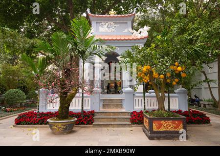 Hanoi, Vietnam, January 2023. View of the King Le Thai To's Temple in the city center Stock Photo