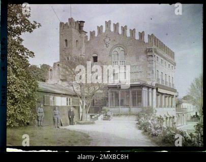 Vicence, Italy Villa Cameroni, residence of the general commander of French troops in Italy? , 1918 - Italy - Fernand Cuville - (March -August) Stock Photo