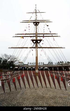 Takeshiba pier symbol mast in Tokyo, Japan. Stock Photo