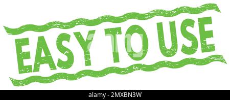 EASY TO USE text written on green lines stamp sign. Stock Photo