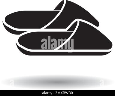 Slippers icon vector illustration logo design. Stock Vector