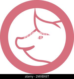 Pig heat icon vector illustration logo design. Stock Vector