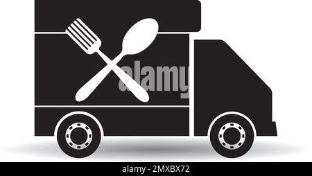 Food truck icon vector illustration logo design. Stock Vector