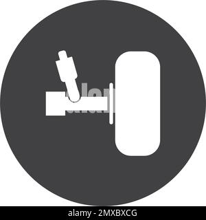 Car suspension service, Wheel alignment icon - axle and wheel absorber,illustration logo design. Eps 10 Stock Vector