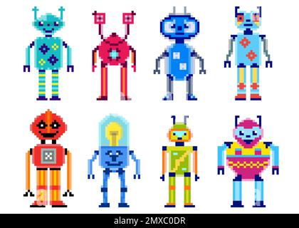 Collection of robots Stock Vector