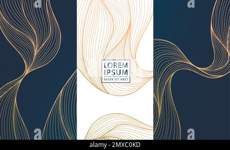 Set of vector collection design elements labels, frames, wedding invitations, social net stories, packaging, luxury products, perfume, soap, wine Stock Vector