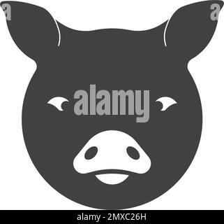 Pig heat icon vector illustration logo design. Stock Vector
