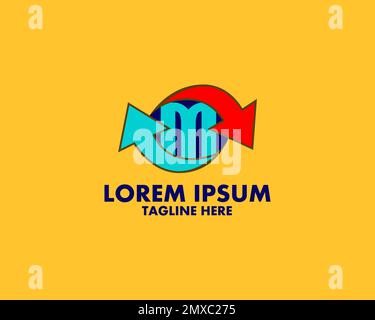 Rotate letter vector logo template. This logo suitable for system, process, Stock Vector