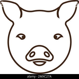 Pig heat icon vector illustration logo design. Stock Vector