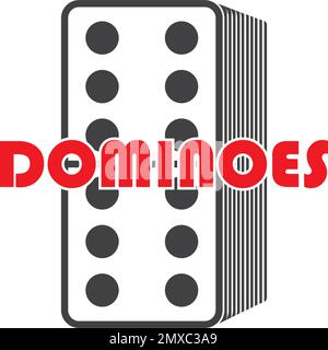 Dominoes logo vector design illustration background template .  eps10 Stock Vector
