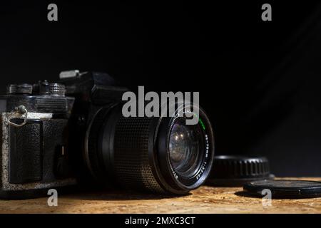 Analog camera with copy space for fill the text Stock Photo