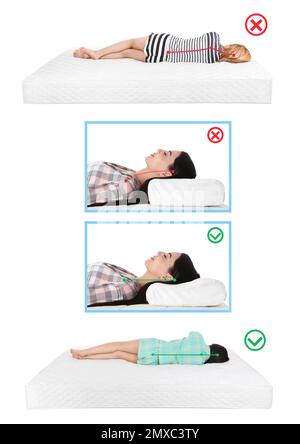 Correct sleeping posture pillow Cut Out Stock Images Pictures Alamy