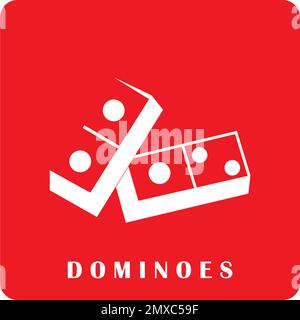 Dominoes logo vector design illustration background template .  eps10 Stock Vector