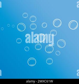 Abstract Flat water Bubbles seamless Pattern isolated Stock Vector