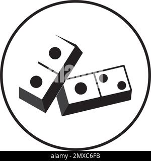 Dominoes logo vector design illustration background template .  eps10 Stock Vector