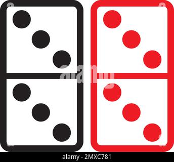 Dominoes logo vector design illustration background template .  eps10 Stock Vector