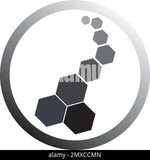 Hexagonal icon vector illustration design template. Stock Vector