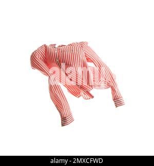 Striped shirt isolated on white. Stylish clothes Stock Photo