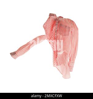 Striped shirt isolated on white. Stylish clothes Stock Photo