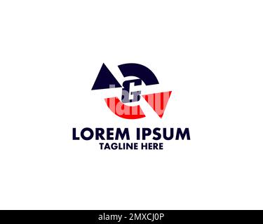 Leter G target arrow logo icon and symbol design inspiration vector illustration Stock Vector