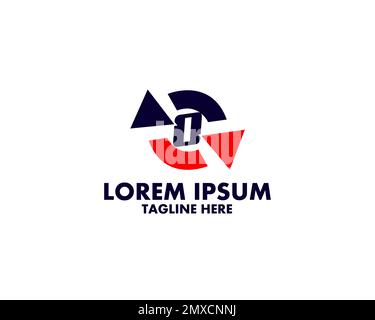 Initial Letter O with Pointer Arrow for Aim Target Cursor Logo Design Stock Vector