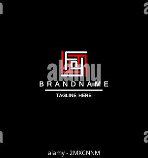 maze logo design letter n vector template Stock Vector