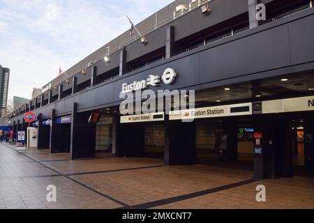 London, England, UK. 3rd Feb, 2023. A very quiet Euston Station as train drivers continue their strike. (Credit Image: © Vuk Valcic/ZUMA Press Wire) EDITORIAL USAGE ONLY! Not for Commercial USAGE! Stock Photo