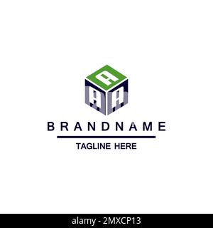 Letter A 3D Box Cube Logo Design Template Element Stock Vector