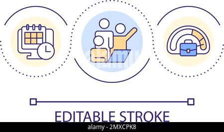 Long-term project loop concept icon Stock Vector